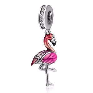 Silver Flamingo Charm Bracelet Rberyl