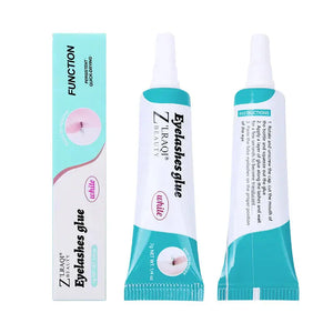 ZLRAQI Beauty eyelashes glue in white, product box and two glue tubes, suitable for false lashes