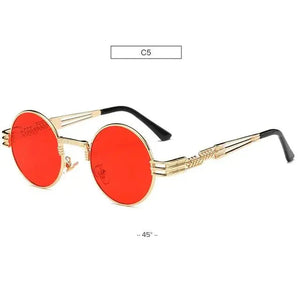 Chic Metal Round Frame Sunglasses Rberyl