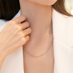 Golden Twist Chain Necklace - Necklaces