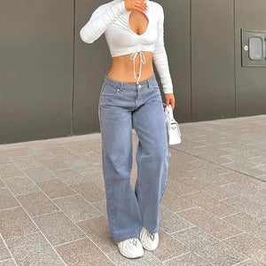 Urban Gray Blue Relax-fit Jeans Rberyl