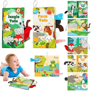 YZNlife Soft Crinkle Baby Books - Squeaky Sensory & Teether Toys 0-12 Months Rberyl