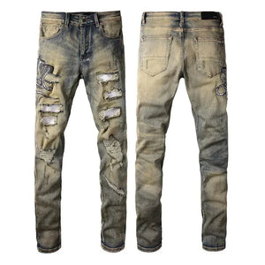 High Street Embroidered Distressed Jeans Rberyl
