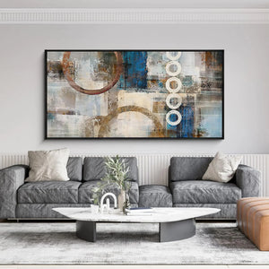 yiijeah Modern Abstract Canvas Art 24x48 - Large Wall Decor for Home & Office Rberyl