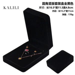 Elegant Black Velvet Jewelry Organizer Set Rberyl
