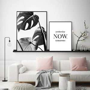 Chic Monochrome Botanical Wall Art Rberyl