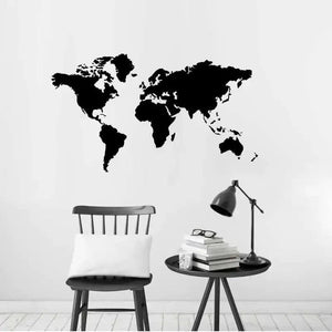 Global Map Vinyl Wall Art Rberyl