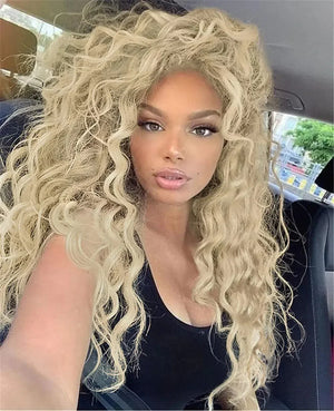 Glamorous Long Blonde Gradient Wig Rberyl