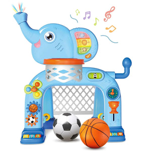 EleFun Toddler Sport Center: Basketball & Soccer with Lights and Music Rberyl