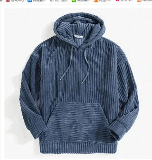 Corduroy Essential Men's Hoodie Rberyl