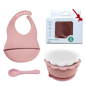 IOLAH-CARE Eco-Friendly Silicone Baby Dining Set - BPA-Free & Dishwasher Safe Rberyl