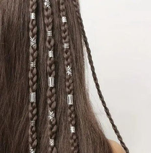 Chic 40pc Gold/White Dreadlock Ring Set Rberyl