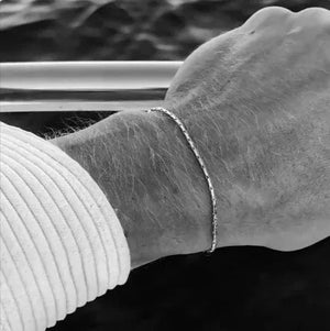 Modern Steel Gent's Bracelet Rberyl