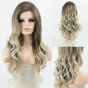 Glamorous Long Blonde Gradient Wig Rberyl