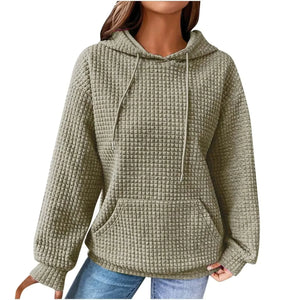 Friday Fashion Waffle Knit Hoodie Rberyl