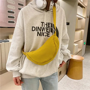 Chic Nylon Color-Block Shoulder Bag Rberyl