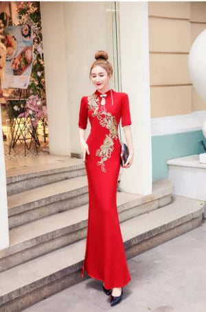 Chic Embroidered Evening Gown Rberyl
