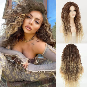 Glamorous Long Blonde Gradient Wig Rberyl