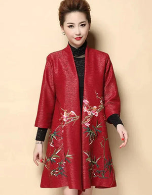 Chic Embroidered Cardi-Jacket Rberyl