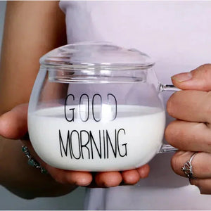 Elegant Lettered Glass Coffee Mug Rberyl