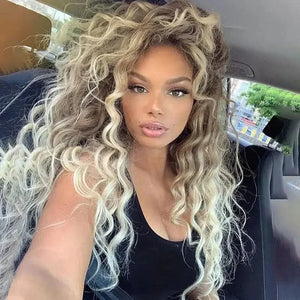 Glamorous Long Blonde Gradient Wig Rberyl