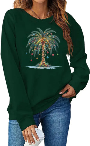 Women's Merry Christmas Tree Sweatshirt Rberyl