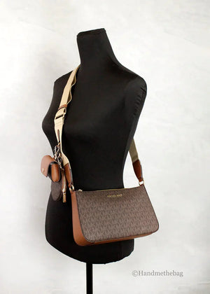 Michael Kors Jet Set Tech Crossbody in Brown Rberyl
