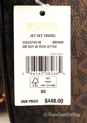 Michael Kors Jet Set Tech Crossbody in Brown Rberyl