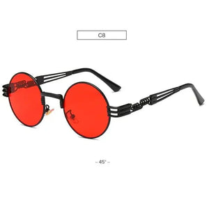 Chic Metal Round Frame Sunglasses Rberyl