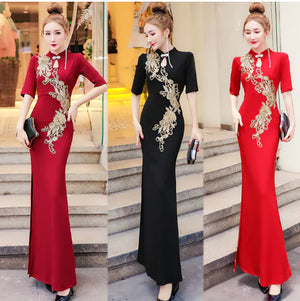 Chic Embroidered Evening Gown Rberyl