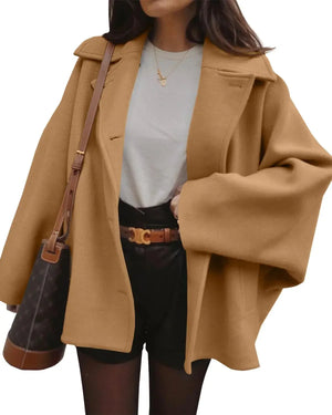 Tankaneo Classic Notch Lapel Pea Coat Rberyl