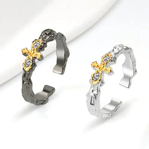 Mystic Cross Geometric Ring Rberyl