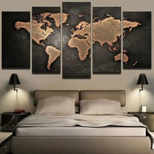 Global Journey 5-Part Canvas Art Rberyl