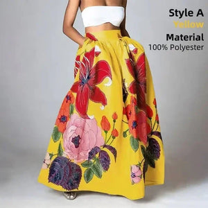Casual Elegance Floral Maxi Skirt for Women Rberyl