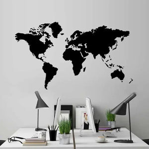 Global Map Vinyl Wall Art Rberyl