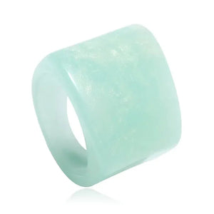 Classic Geometric Acrylic Ring Rberyl