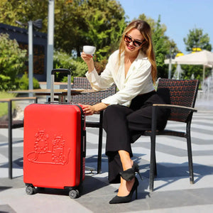 Biggdesign Cats Suitcase Luggage, Red, Medium Rberyl
