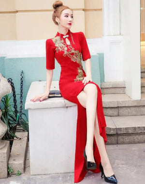 Chic Embroidered Evening Gown Rberyl