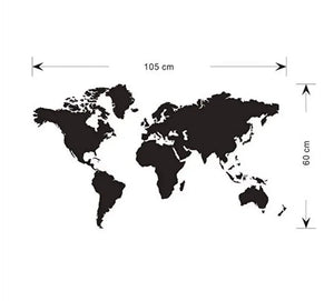 Global Map Vinyl Wall Art Rberyl