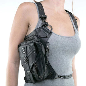 Chic PU Leather Hip and Thigh Bag Rberyl