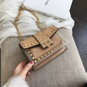 Betty Clear Panel Shoulder Bag - Tan Rberyl