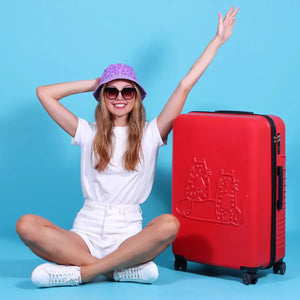 Biggdesign Cats Suitcase Luggage, Red, Medium Rberyl
