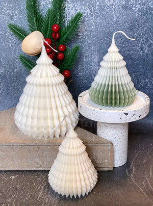 Festive Origami Tree Candles Rberyl
