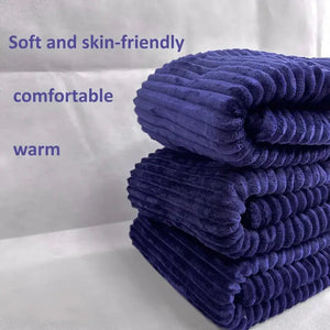 Chic Blue Flannel Travel Blanket Rberyl