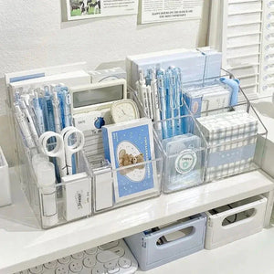 Clear 5-Compartment Desk Organizer Rberyl