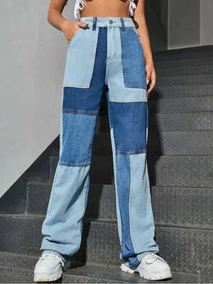 Women's Urban Stitched Straight Jeans Rberyl