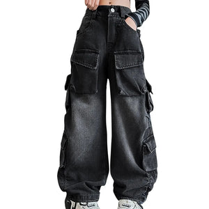 VOYOAO Black Friday 2024 Girls Loose Denim 5-16Y Rberyl