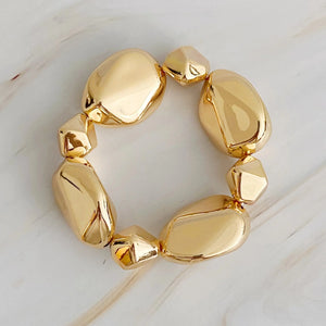 Golden Geo Stretch Bracelet Rberyl