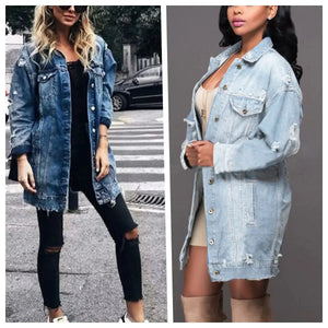 Chic Long Denim Trench Coat - The Latest in Street Fashion Rberyl