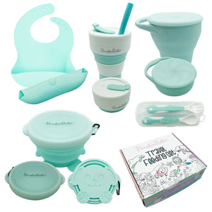 SiliconeTots Travel Feeding Kit - Collapsible Baby Dining Essentials Rberyl